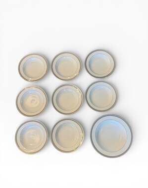 Mikasa Platinum Crown L3428 Salad/Soup Bowls (8) + 10.5” Serving Bowl